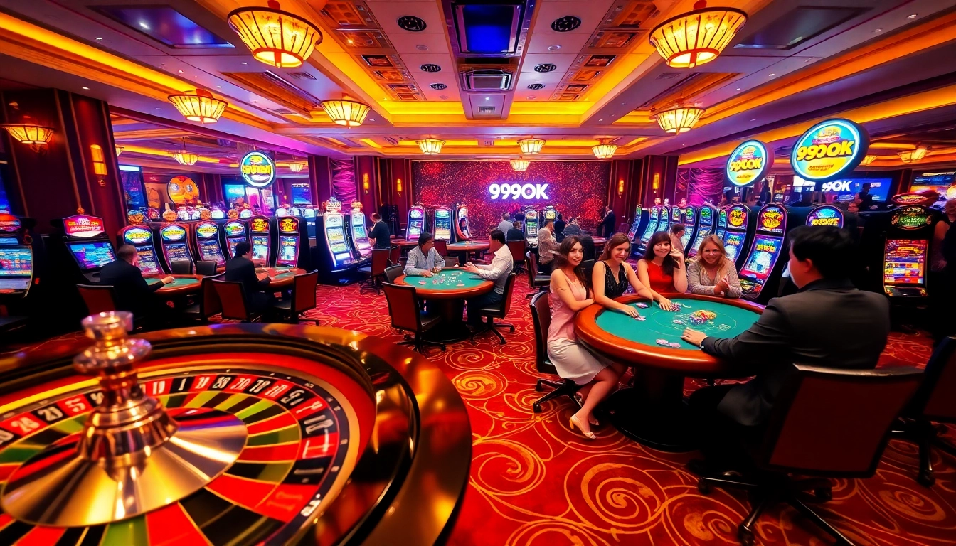 Experience thrilling moments at the 99OK casino with vibrant tables and exciting gameplay.