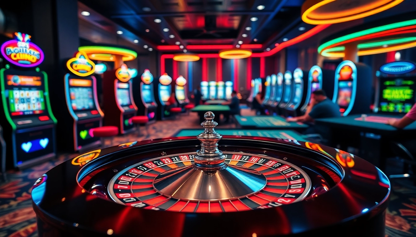 Joueurs s'immergent dans l'excitation du casino en ligne avec roulette et jeux variés.