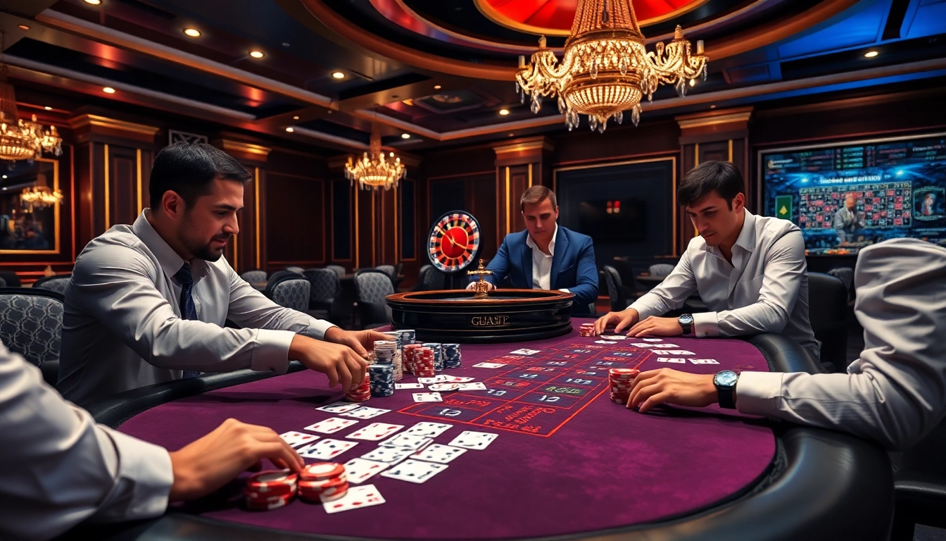 Engage in thrilling poker action at https://78winvina.com/ showcasing vibrant chips and an exciting atmosphere.