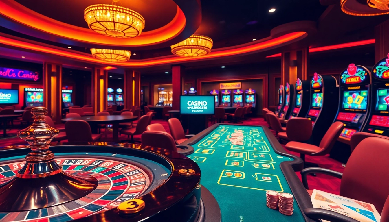 Experience the excitement of the casino en ligne meilleur site with vibrant poker tables and roulette wheels.