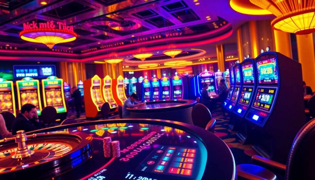 Playing at a casino crypto sans kyc 2026 with vibrant slot machines and engaging betting interfaces.