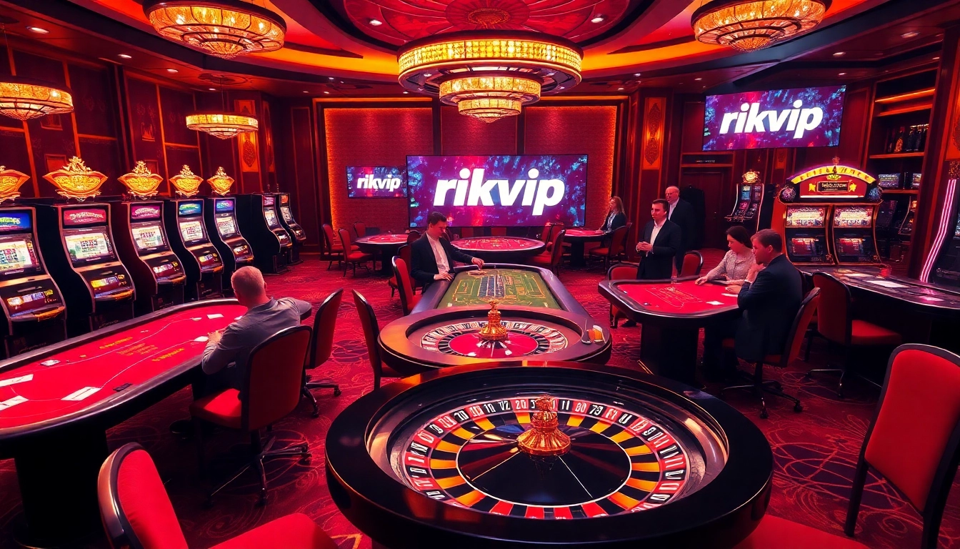 Experience excitement and luxury at RIKVIP with vibrant casino tables and thrilling game play.