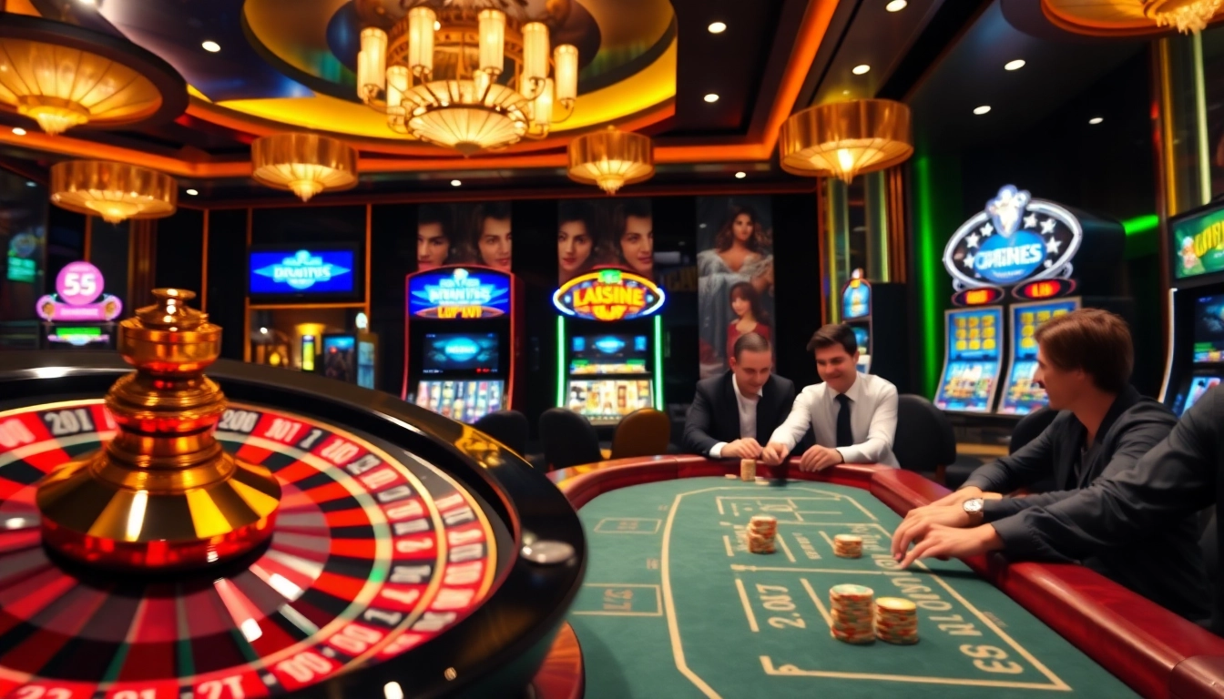 Experience the excitement of gambling with App 123B at a vibrant casino.