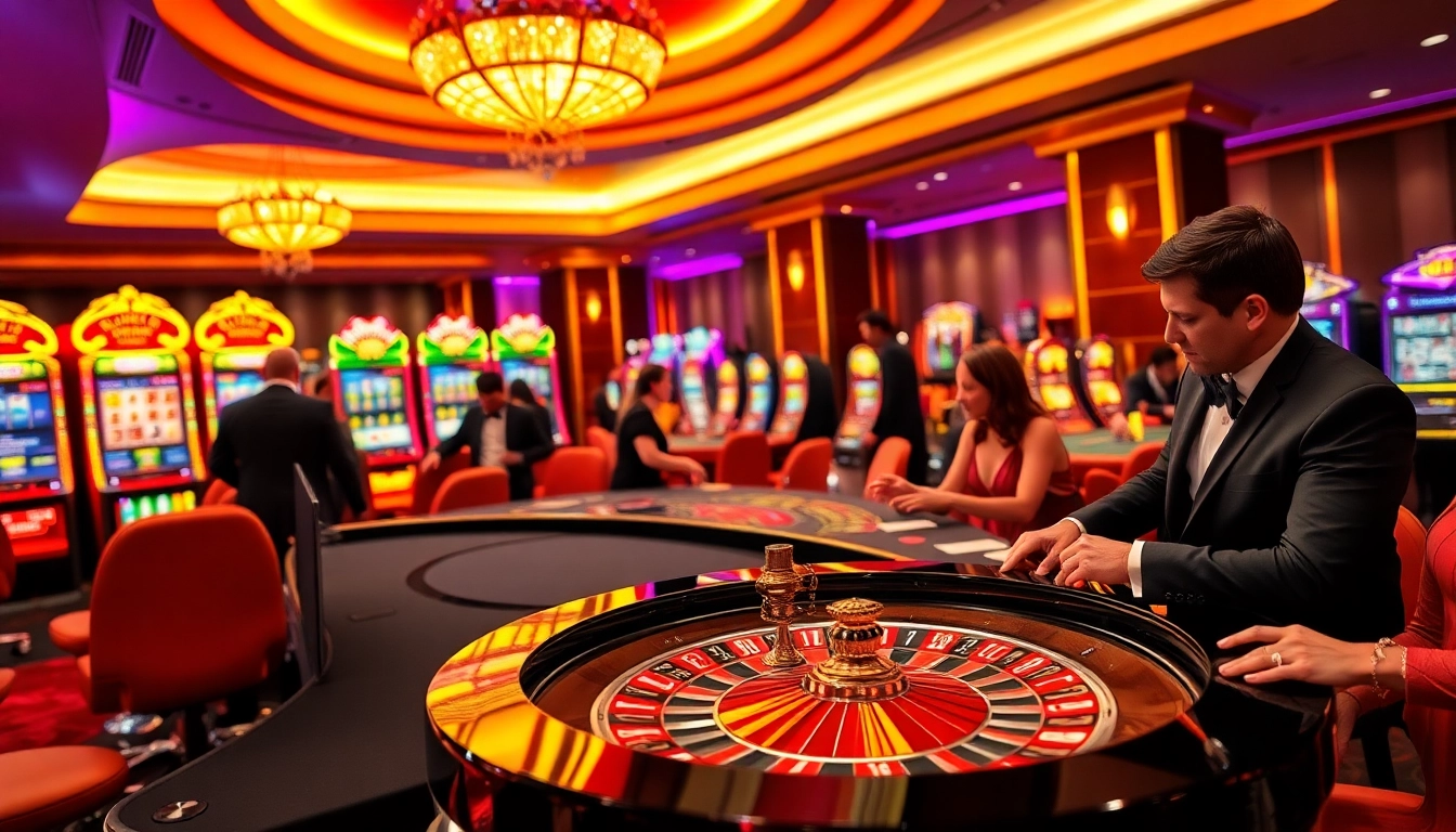 Experience the thrill of gaming at i9bet casino with engaging players and vibrant roulette.