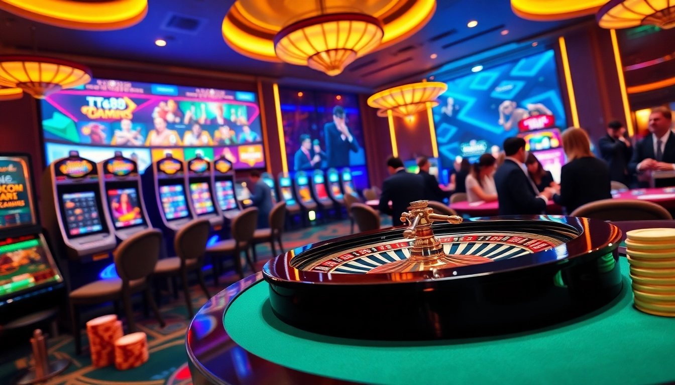 Experience the thrill of TT88 gaming with vibrant slot machines and exciting casino atmosphere.