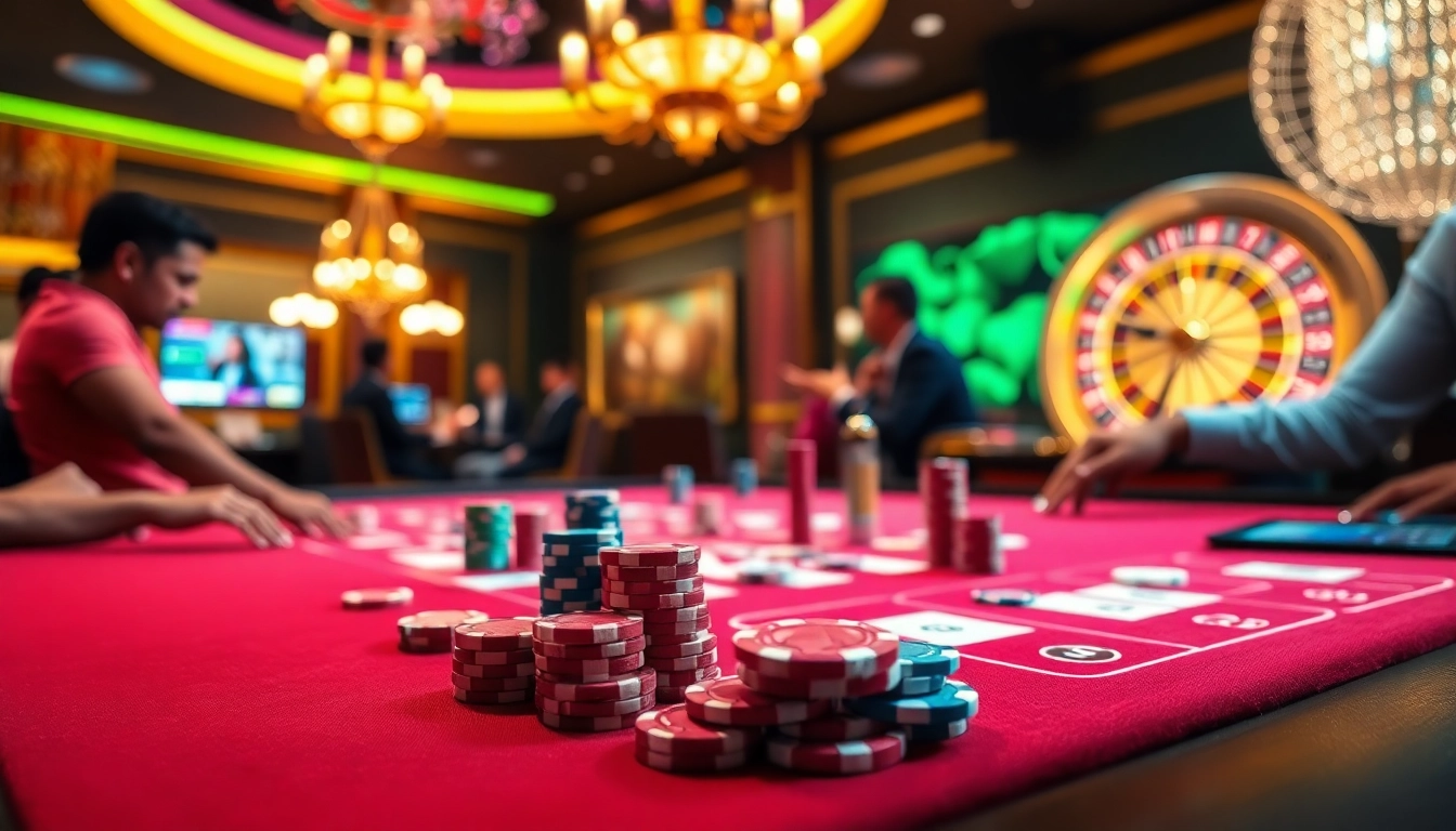 Experience thrilling gameplay at https://98winmb.com/ with engaging poker games in a vibrant casino setting.